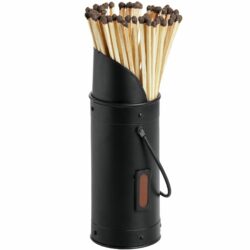 Black matchstick holder with 60 matches