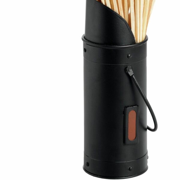 Black matchstick holder with 60 matches