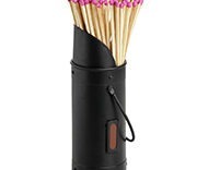 Black matchstick holder with 60 pink matches